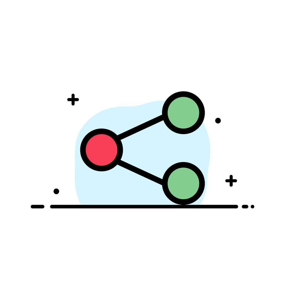 media delen sociaal sharing bedrijf vlak lijn gevulde icoon vector banier sjabloon
