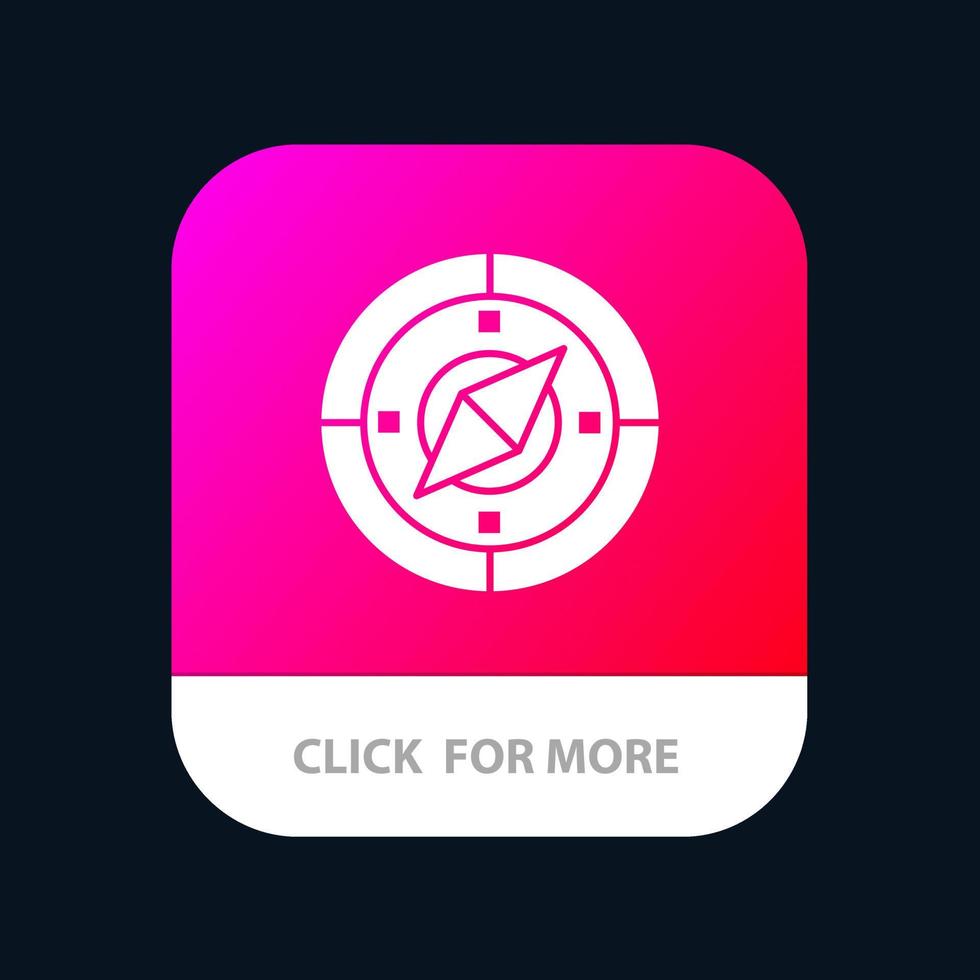 navigatie navigator kompas plaats mobiel app knop android en iOS glyph versie vector