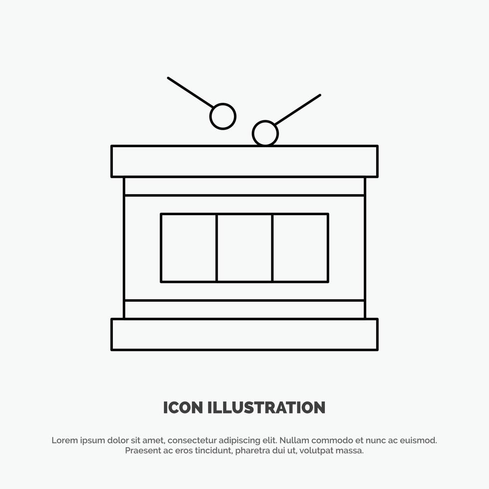 trommel instrument Iers optocht lijn icoon vector