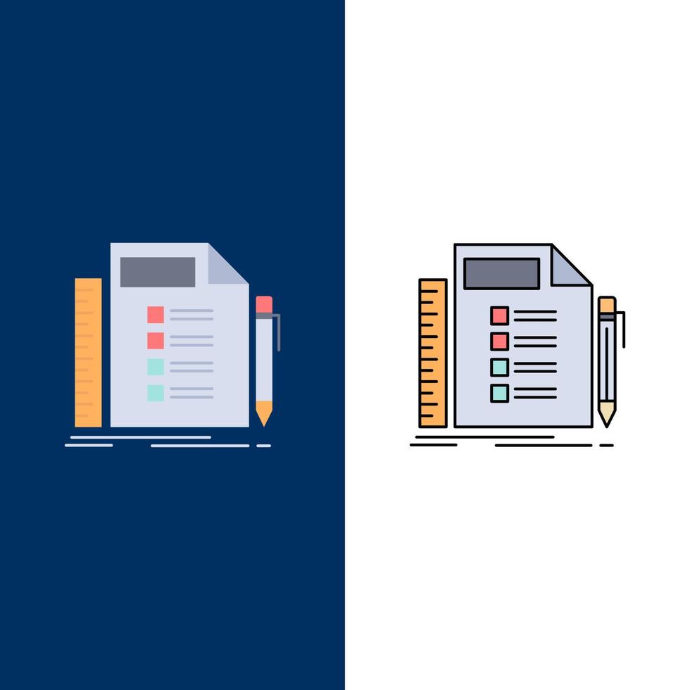 bedrijf lijst plan planning taak vlak kleur icoon vector