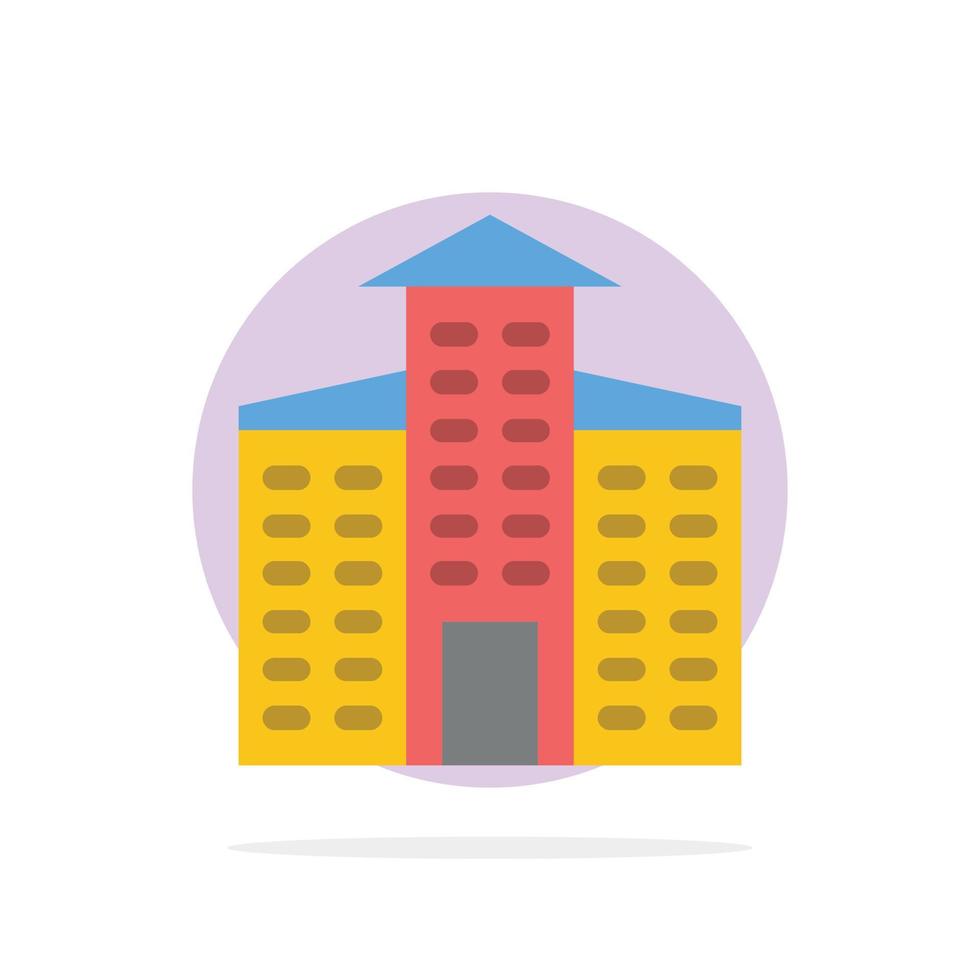 gebouw stad bouw abstract cirkel achtergrond vlak kleur icoon vector