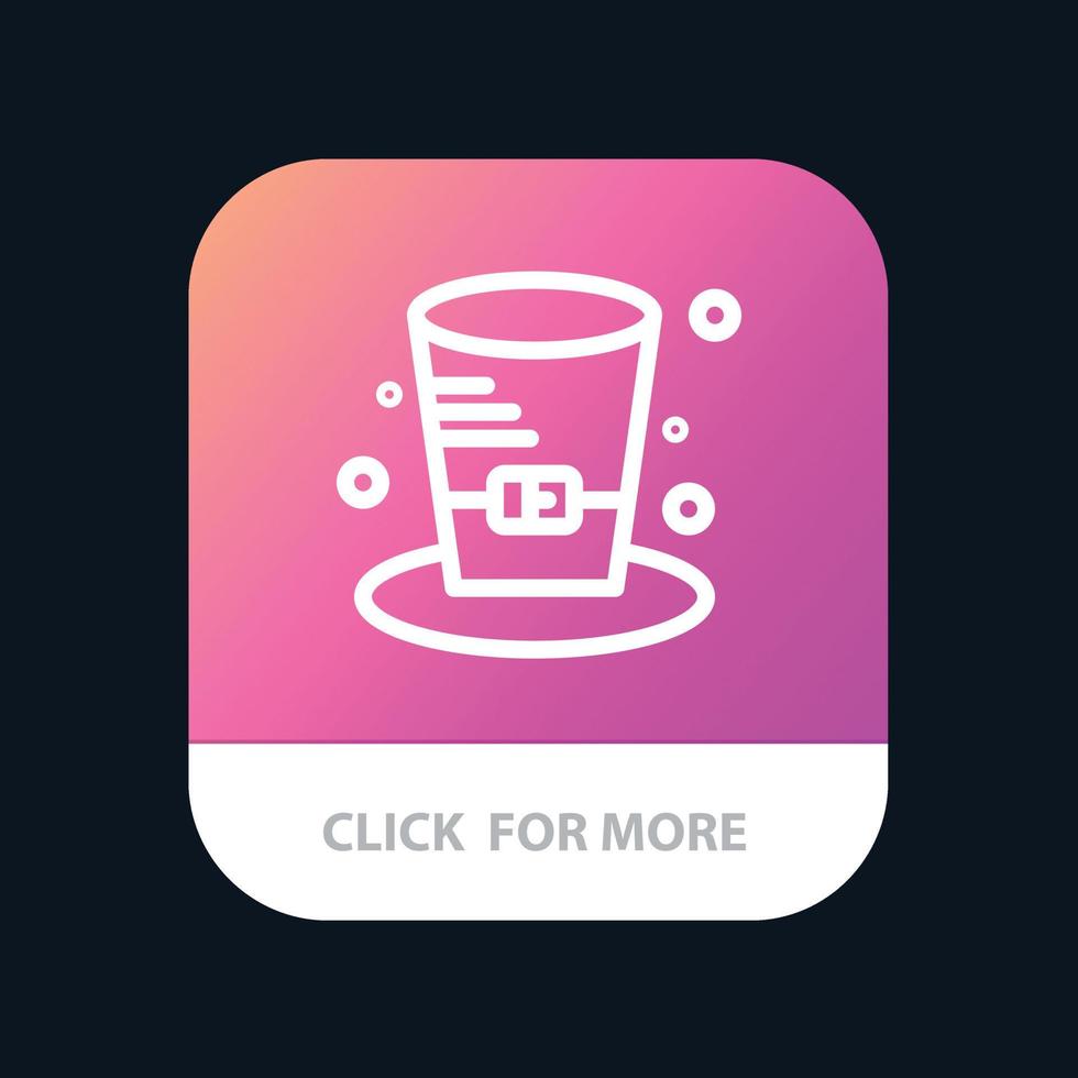 pet detective hoed Canada mobiel app knop android en iOS lijn versie vector