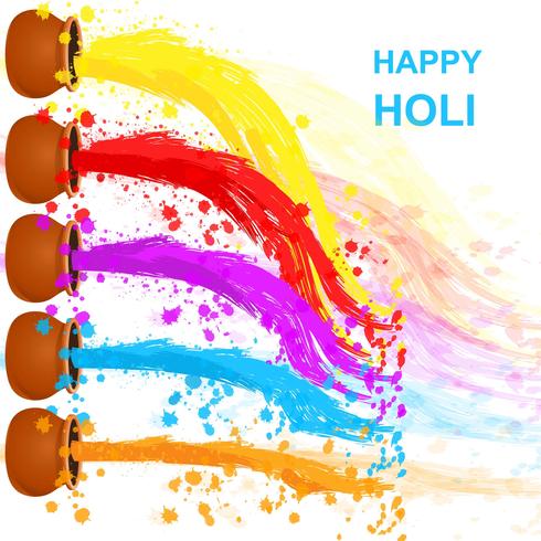 Gelukkige Holi-achtergrond vector