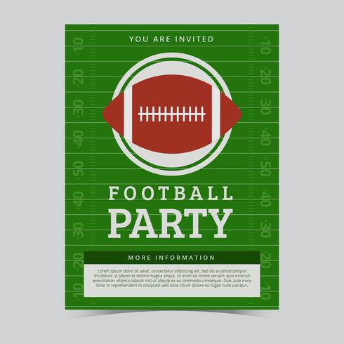 Gratis American Football Party Flyer Vector