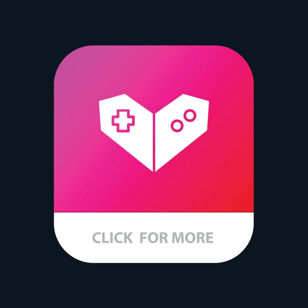 gamepad videogame speel station mobiel app knop android en iOS glyph versie vector