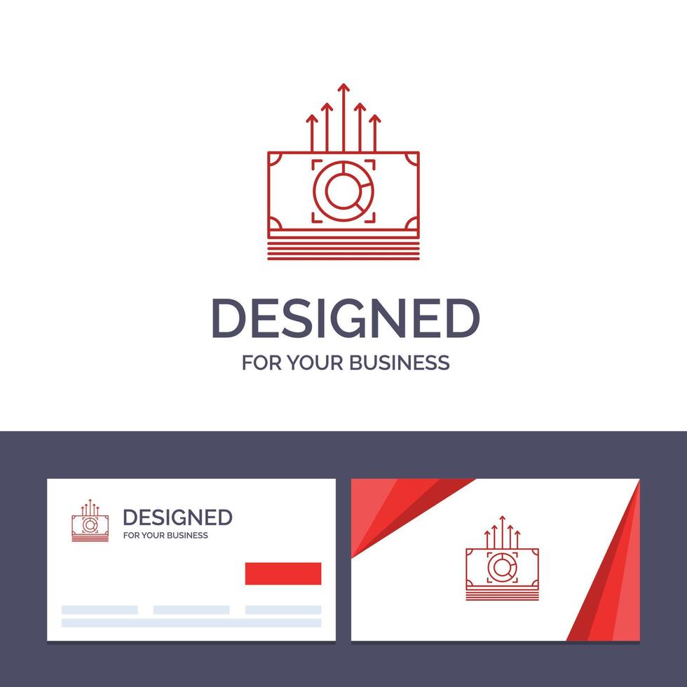 creatief bedrijf kaart en logo sjabloon geld bundel dollar overdracht vector illustratie
