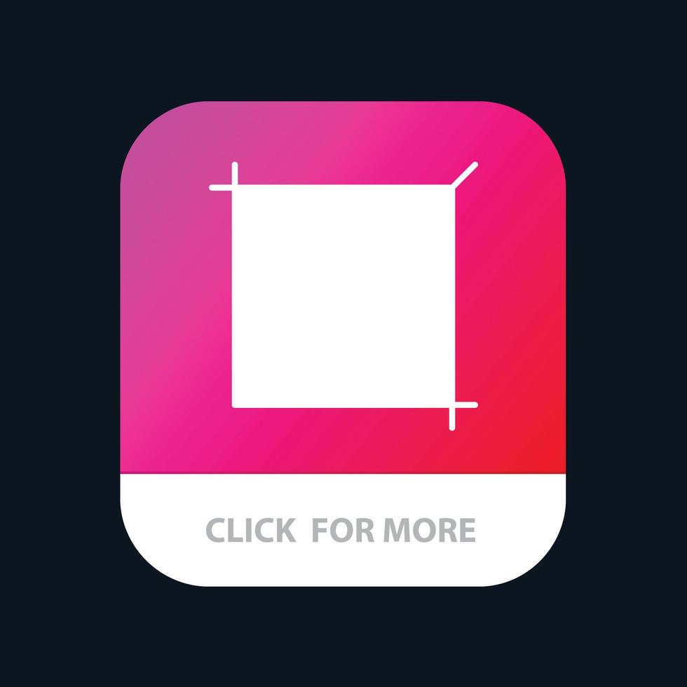 Bijsnijden ontwerp gereedschap mobiel app knop android en iOS glyph versie vector