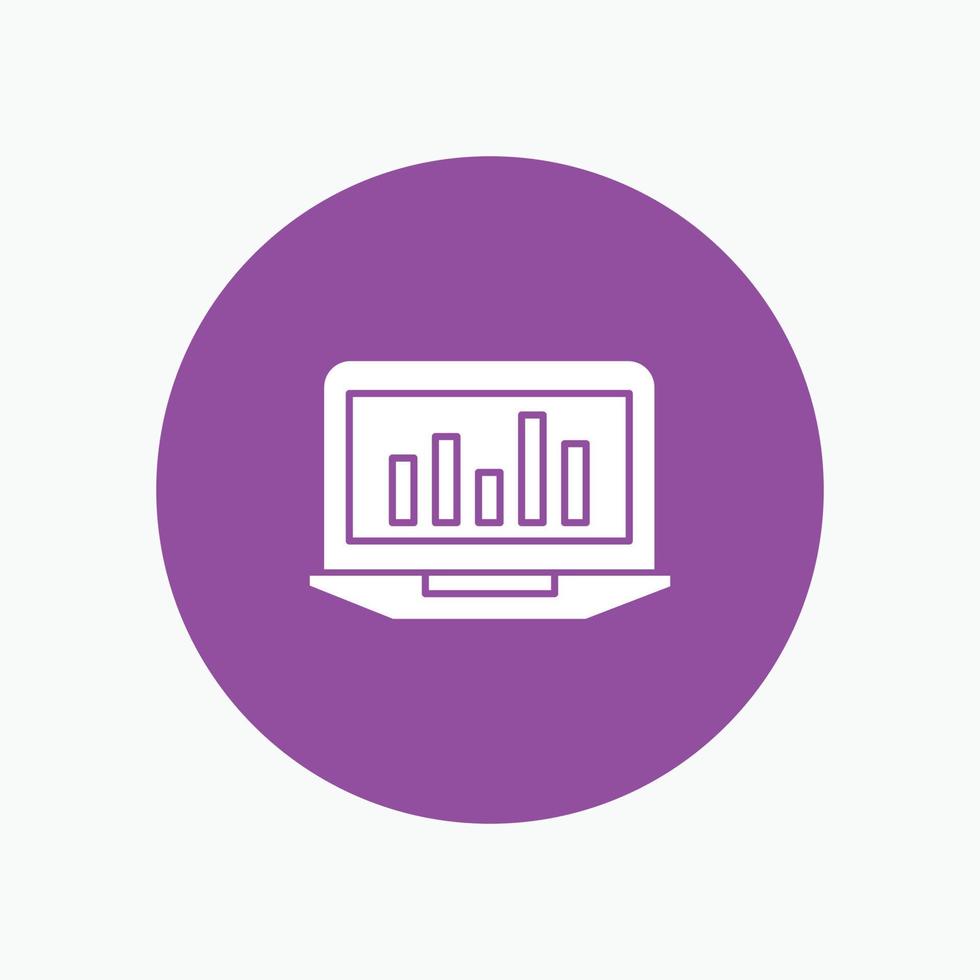 laptop diagram analytics toezicht houden statistieken vector