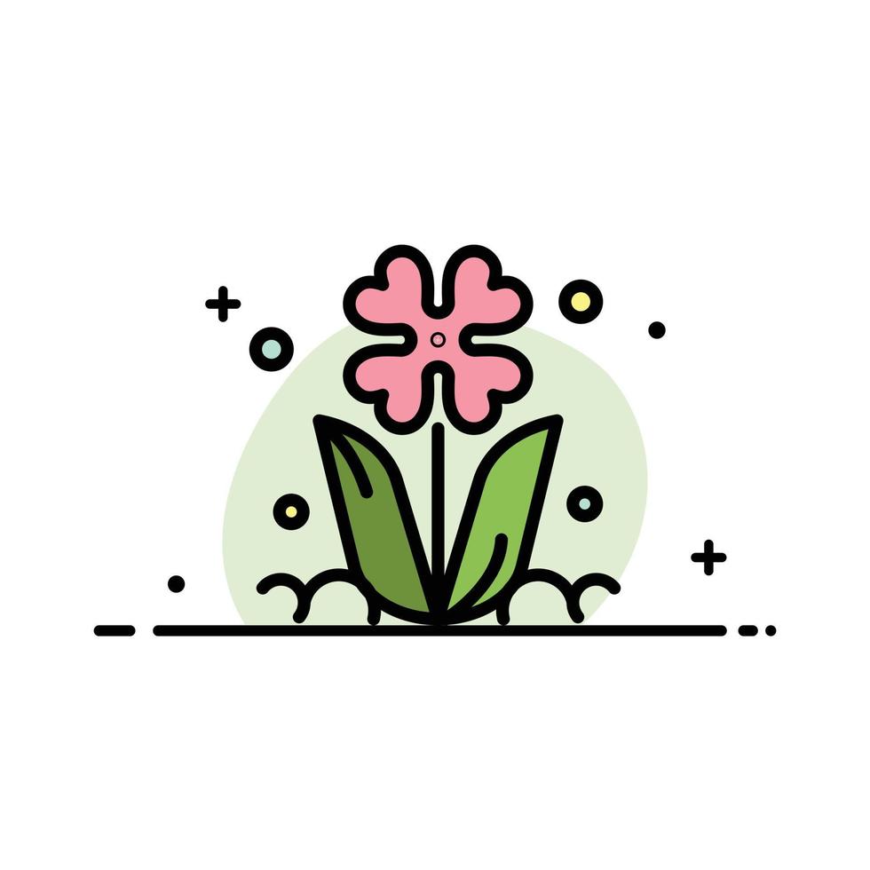 flora bloemen bloem natuur roos bedrijf vlak lijn gevulde icoon vector banier sjabloon