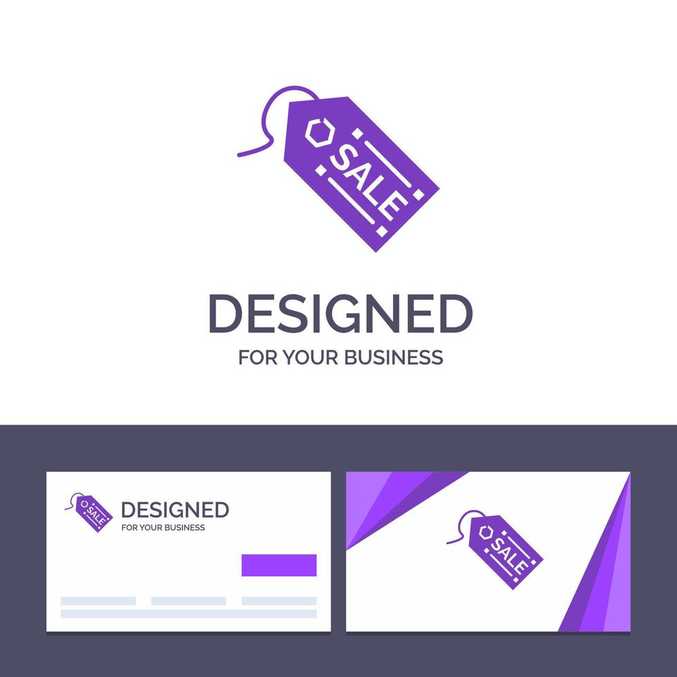 creatief bedrijf kaart en logo sjabloon ecommerce boodschappen doen label uitverkoop vector illustratie