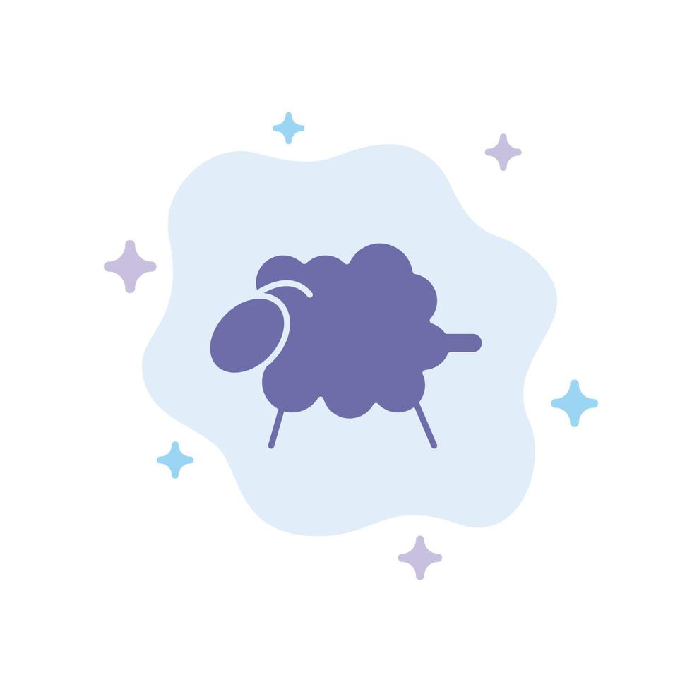 lam schapen wol Pasen blauw icoon Aan abstract wolk achtergrond vector