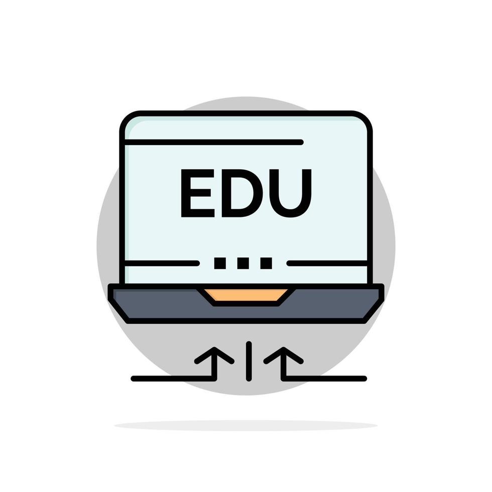 laptop hardware pijl onderwijs abstract cirkel achtergrond vlak kleur icoon vector