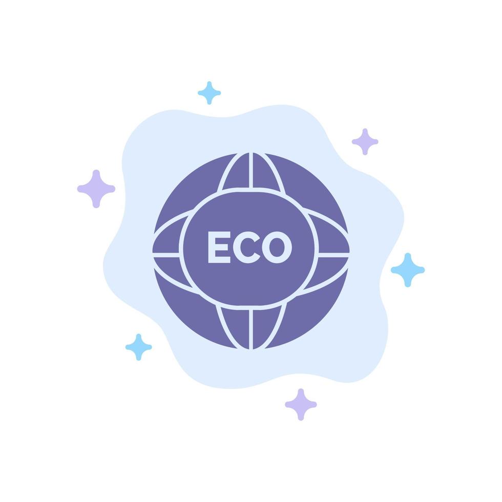 milieu globaal internet wereld eco blauw icoon Aan abstract wolk achtergrond vector
