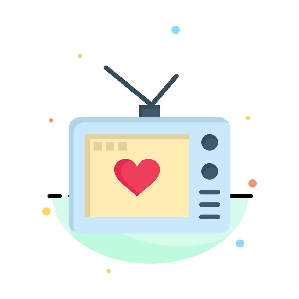 televisie liefde Valentijn film bedrijf logo sjabloon vlak kleur vector