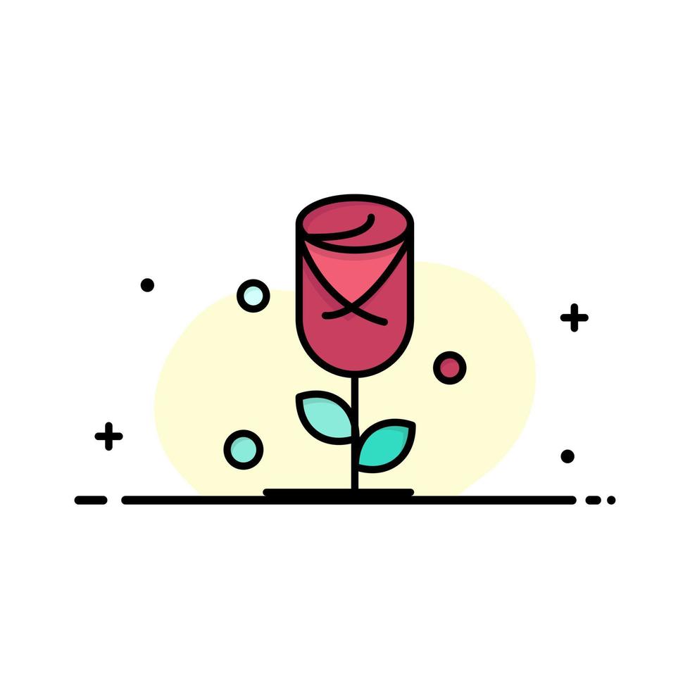 bloem roos liefde bedrijf logo sjabloon vlak kleur vector