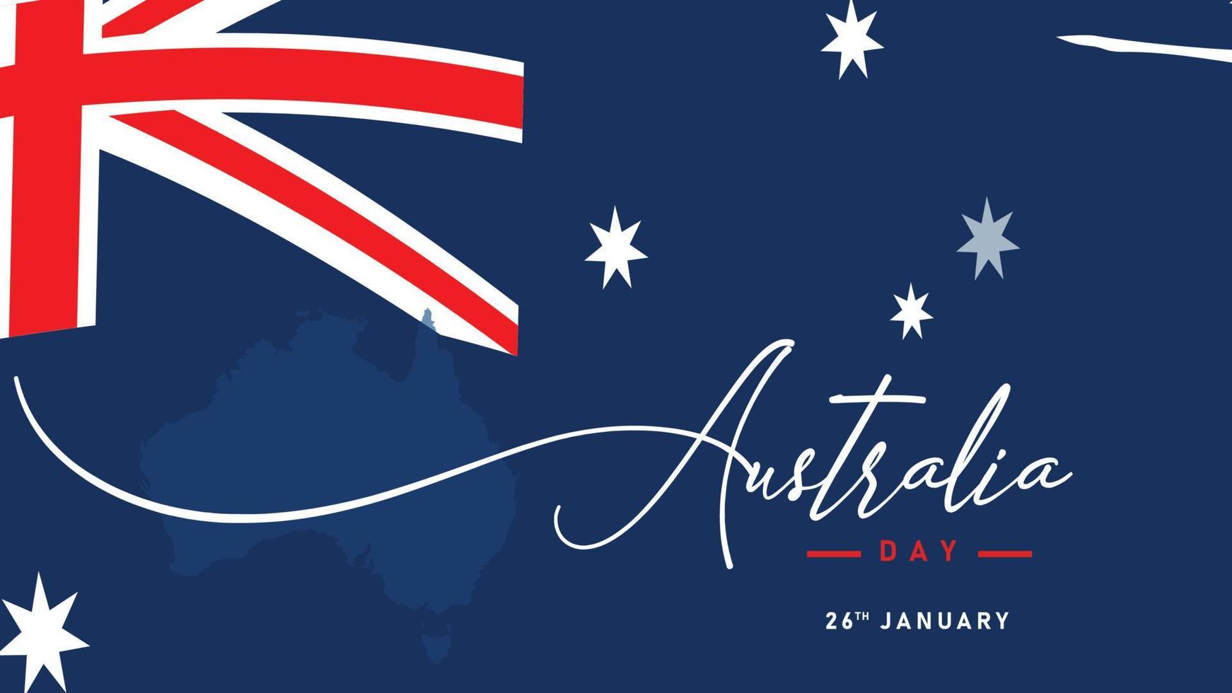 gelukkig Australië dag - onafhankelijkheid dag poster. 26e van januari. Australisch dag viering. gedenkteken Australië dag vector ontwerp illustratie. Australië dag achtergrond. Australië dag poster.