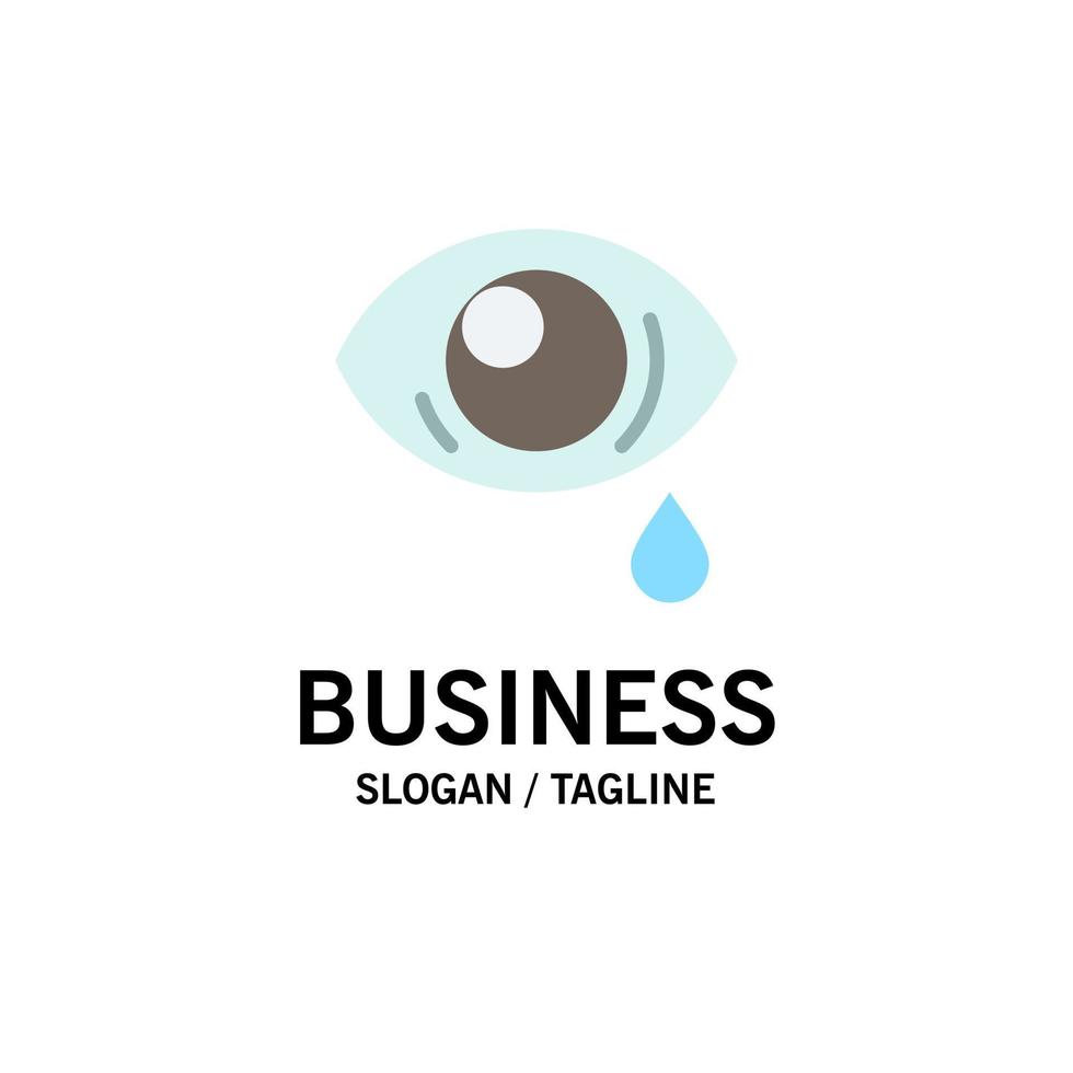 oog hangen oog verdrietig bedrijf logo sjabloon vlak kleur vector