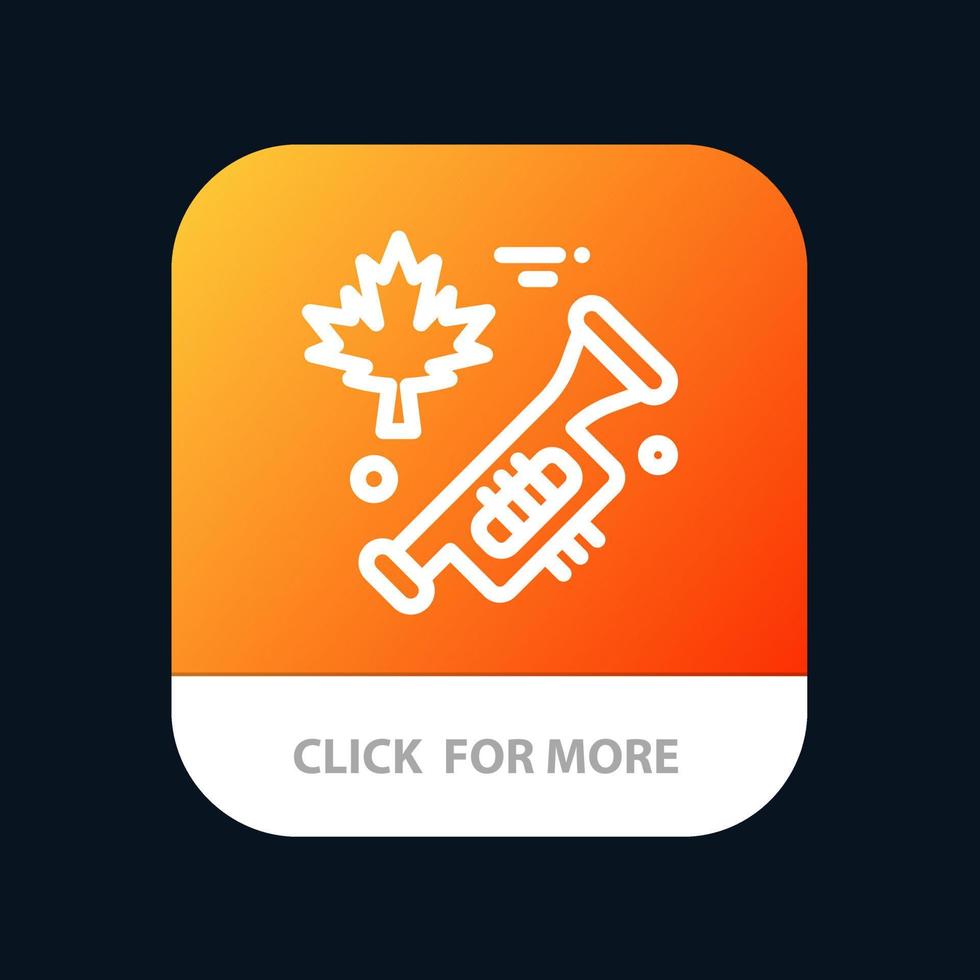 Canada spreker lofzang mobiel app knop android en iOS lijn versie vector