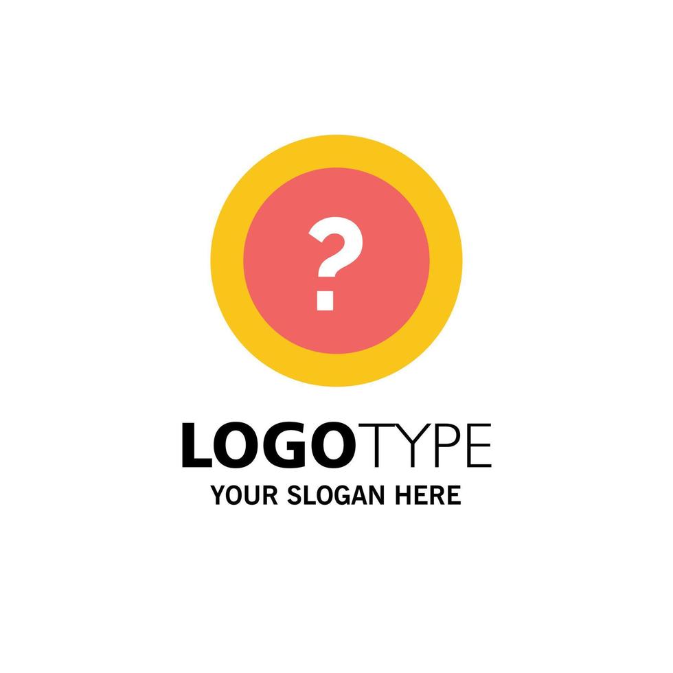 over vragen informatie vraag ondersteuning bedrijf logo sjabloon vlak kleur vector