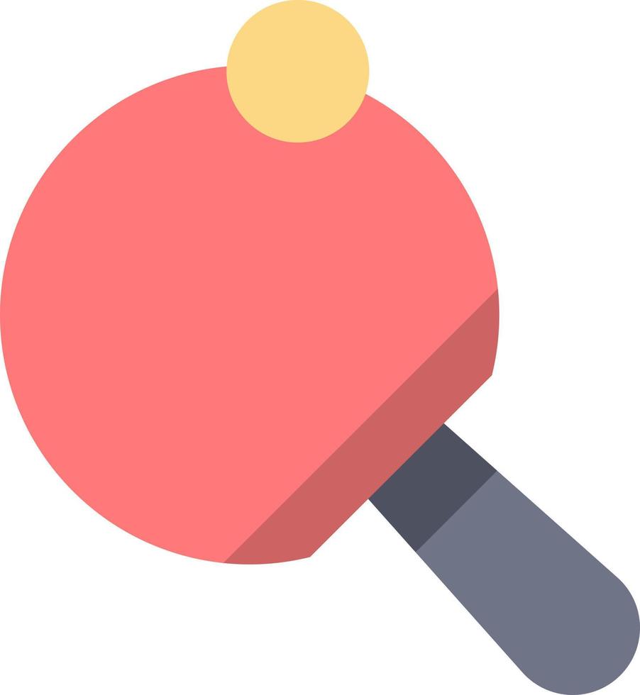 pong racket tafel tennis vlak kleur icoon vector icoon banier sjabloon