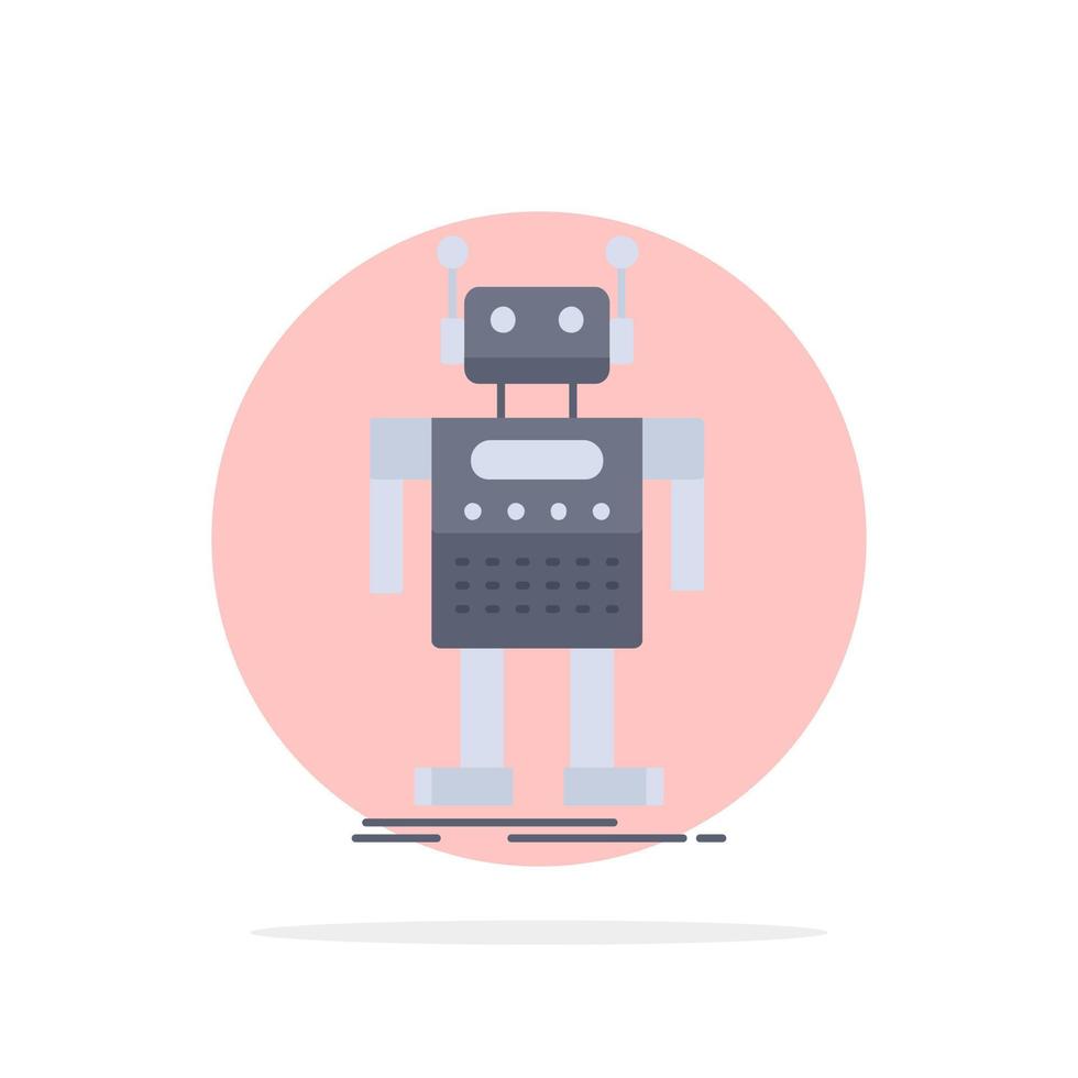 robot android kunstmatig bot technologie vlak kleur icoon vector