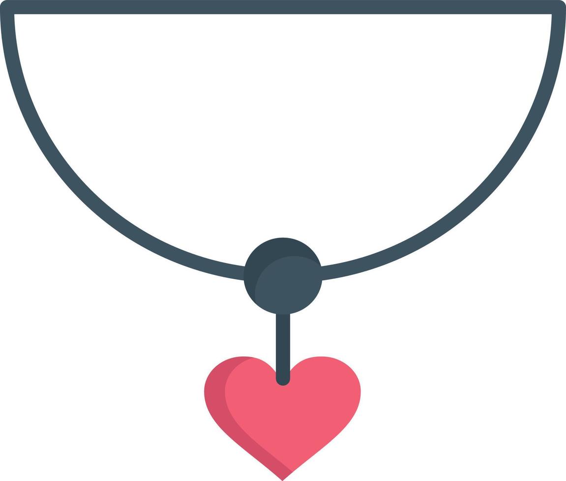 ketting hart geschenk vlak kleur icoon vector icoon banier sjabloon