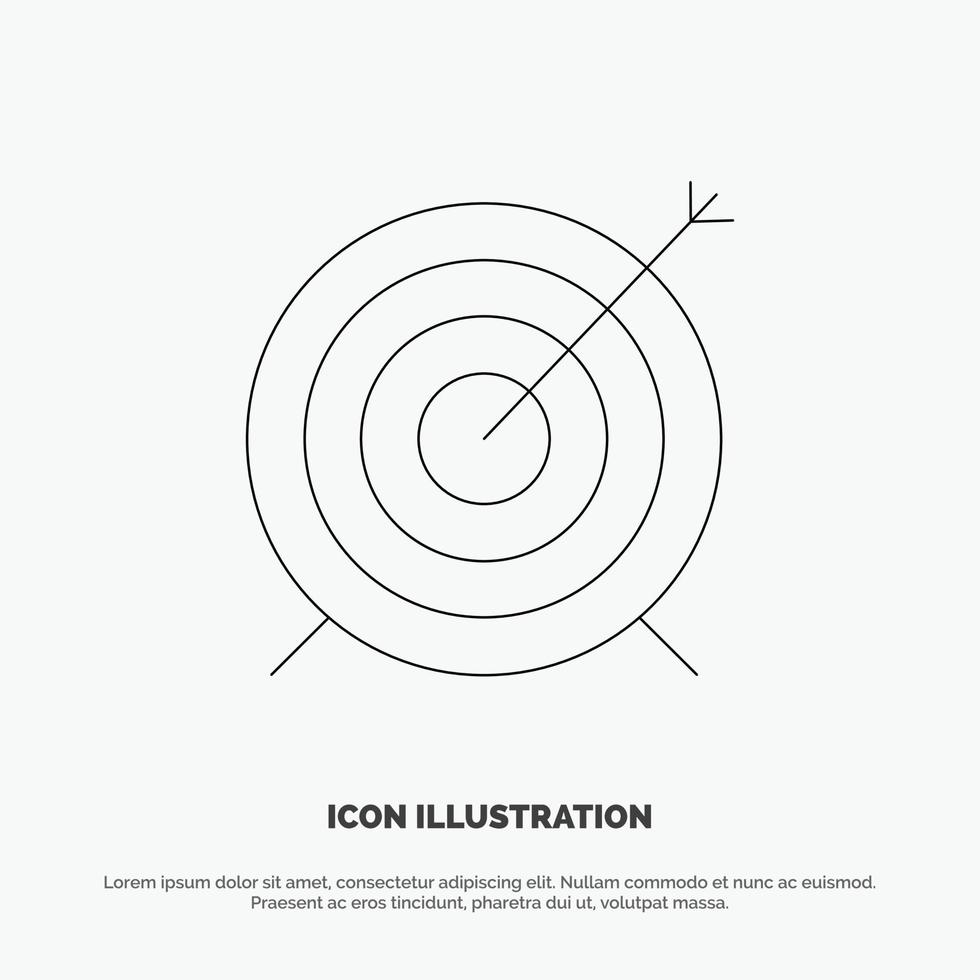 doelwit pijl doel focus lijn icoon vector