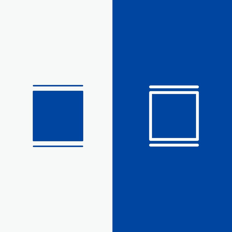 galerij instagram sets tijdlijn lijn en glyph solide icoon blauw banier lijn en glyph solide icoon blauw banier vector