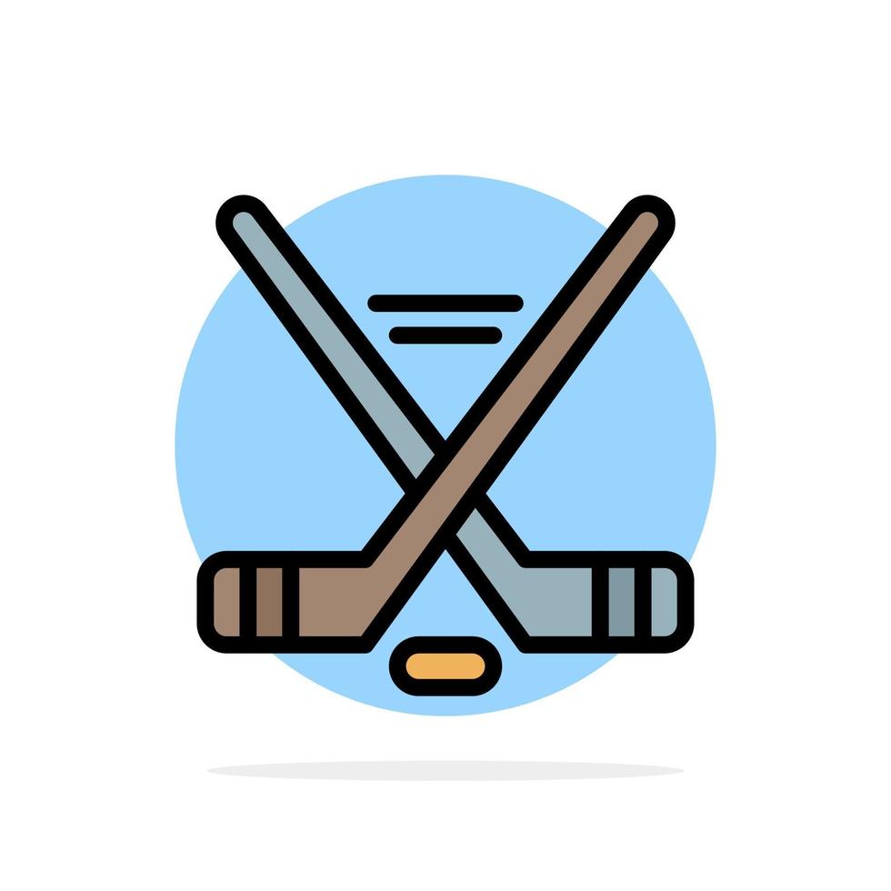 hokey ijs sport sport Amerikaans abstract cirkel achtergrond vlak kleur icoon vector