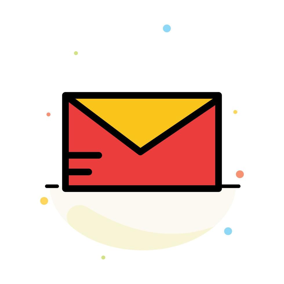 mail e-mail school- abstract vlak kleur icoon sjabloon vector