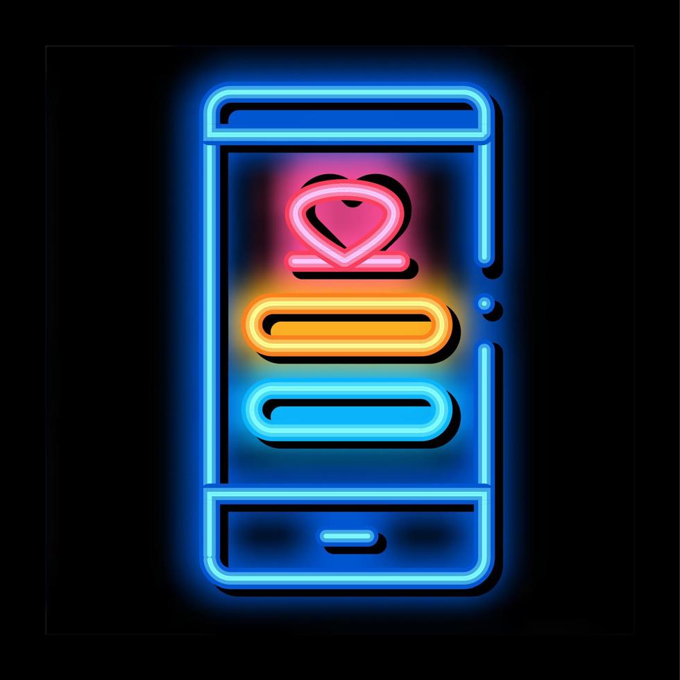 liefde verbinding neon gloed icoon illustratie vector