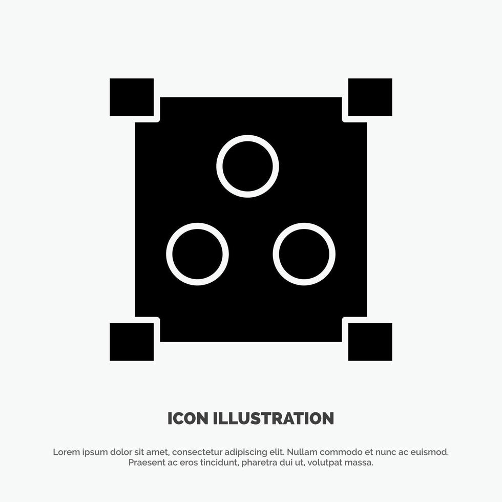 abstract ontwerp online solide glyph icoon vector