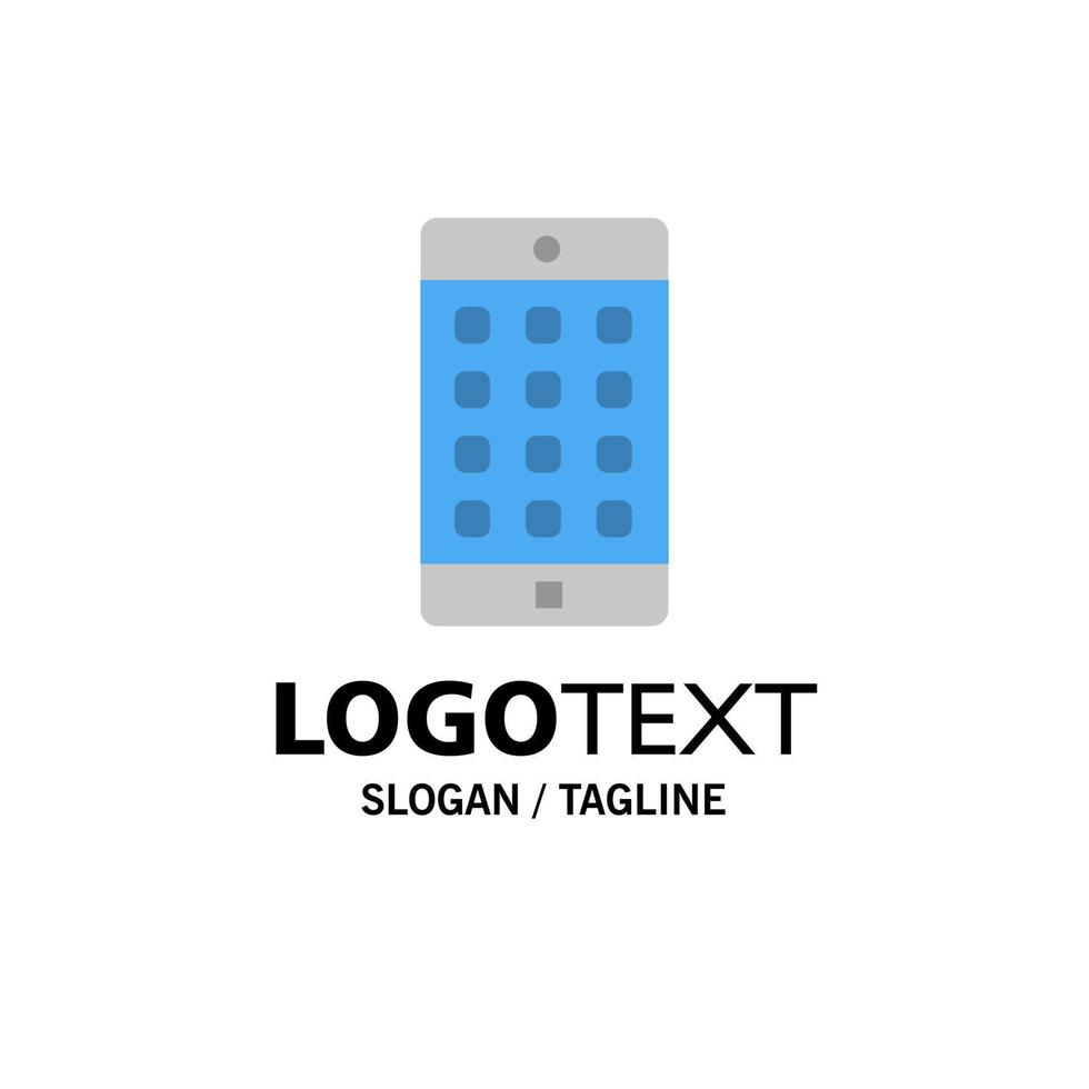 toepassing mobiel mobiel toepassing wachtwoord bedrijf logo sjabloon vlak kleur vector