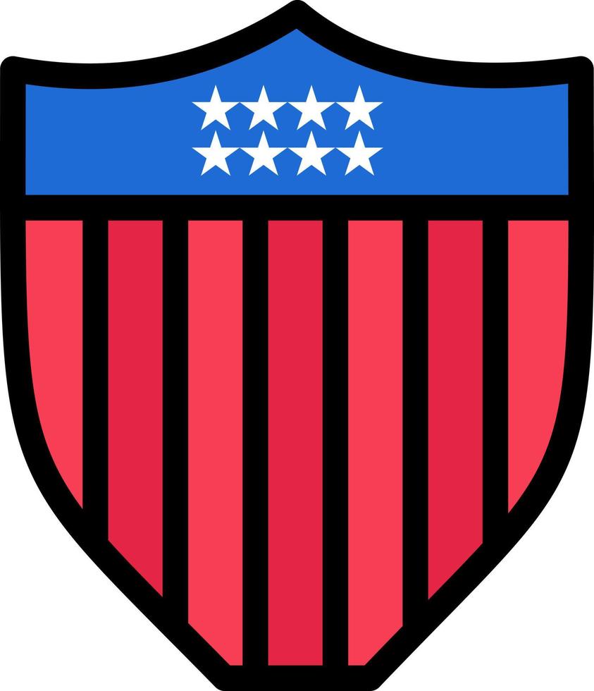 Amerikaans schild veiligheid Verenigde Staten van Amerika bedrijf logo sjabloon vlak kleur vector