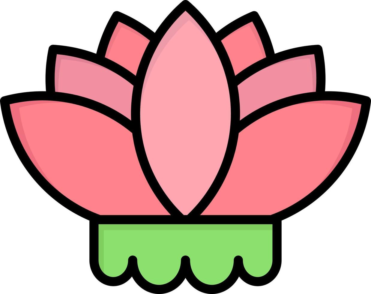 bloem China Chinese vlak kleur icoon vector icoon banier sjabloon