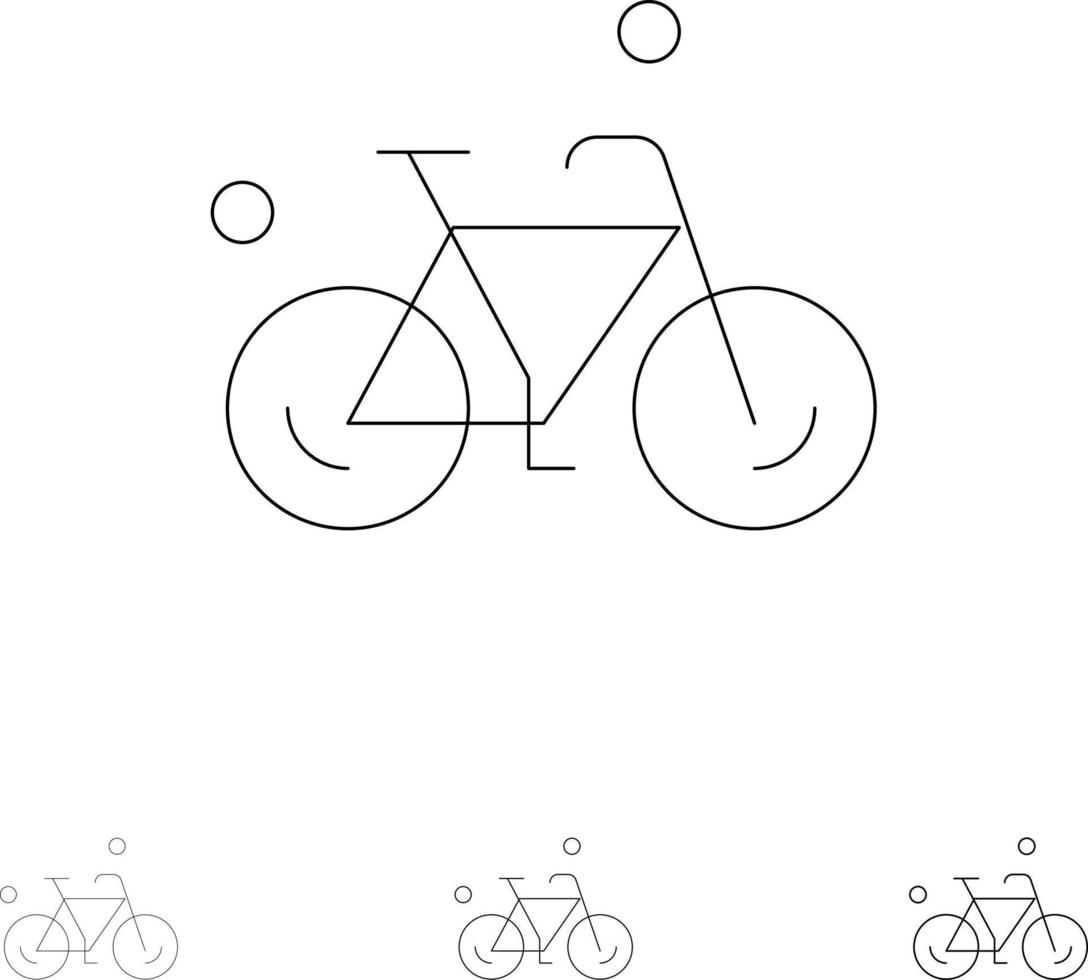 fiets fiets fiets voorjaar stoutmoedig en dun zwart lijn icoon reeks vector
