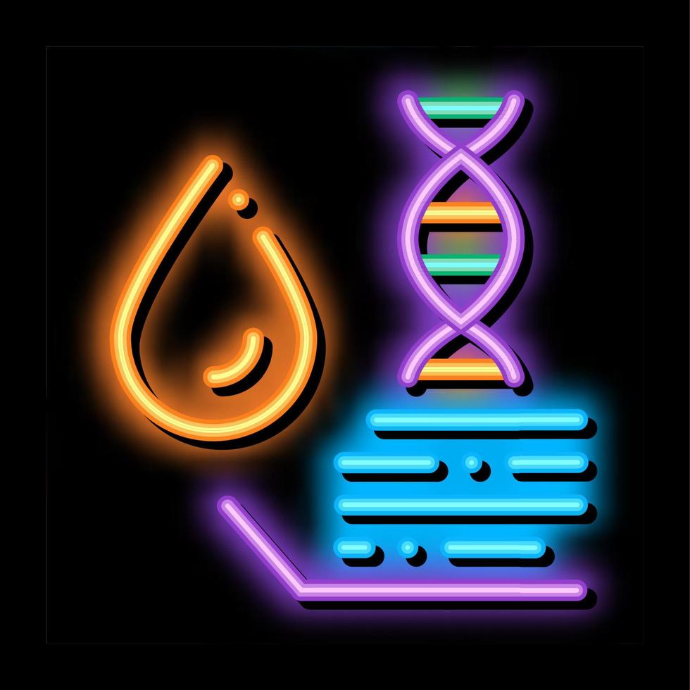 molecuul in laten vallen water biomateriaal neon gloed icoon illustratie vector