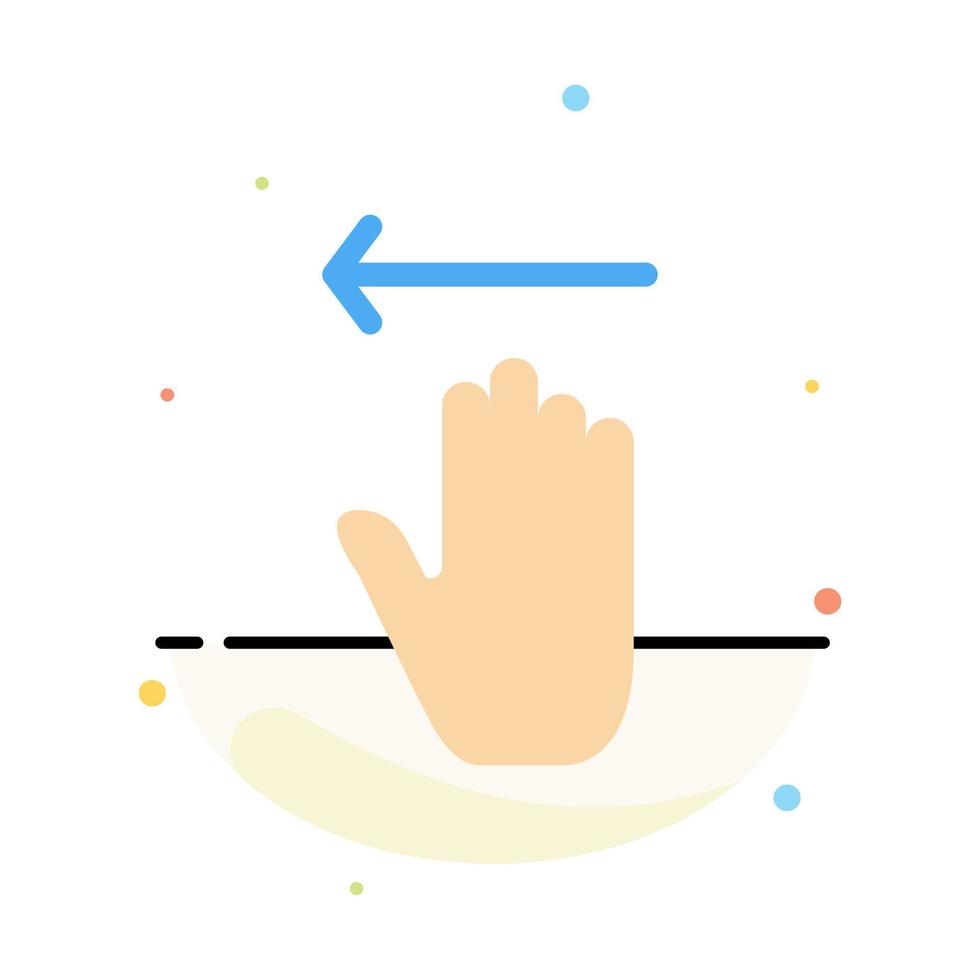 hand- pijl gebaren links abstract vlak kleur icoon sjabloon vector