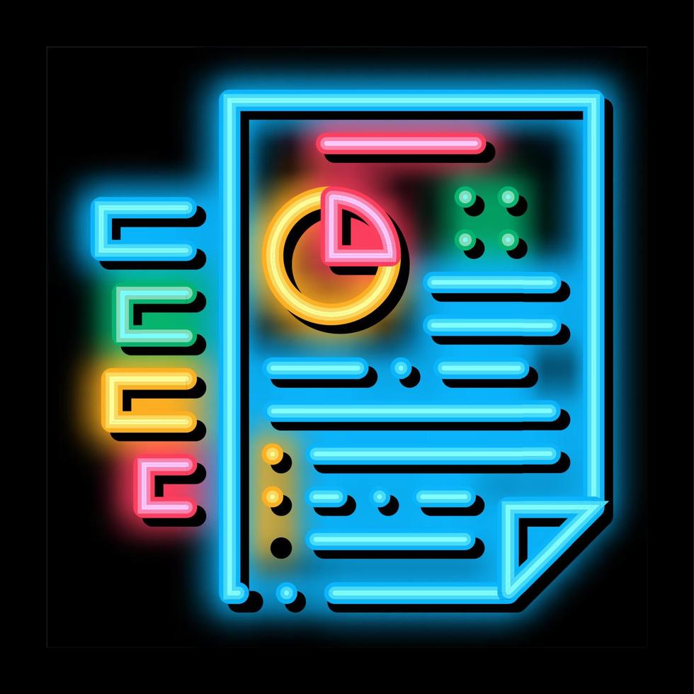 infographic van audit neon gloed icoon illustratie vector