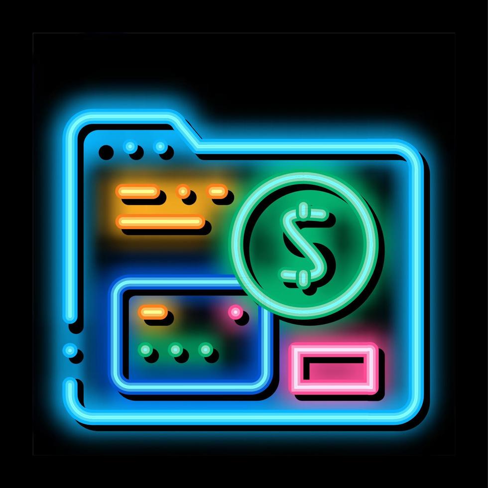 credit kaart voor identiteit neon gloed icoon illustratie vector