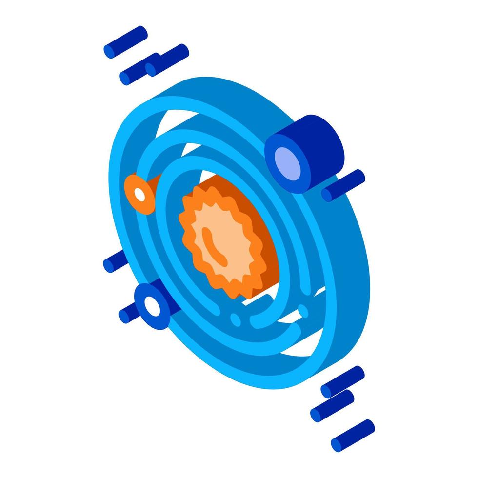 zonne- systeem melkachtig manier isometrische icoon vector illustratie