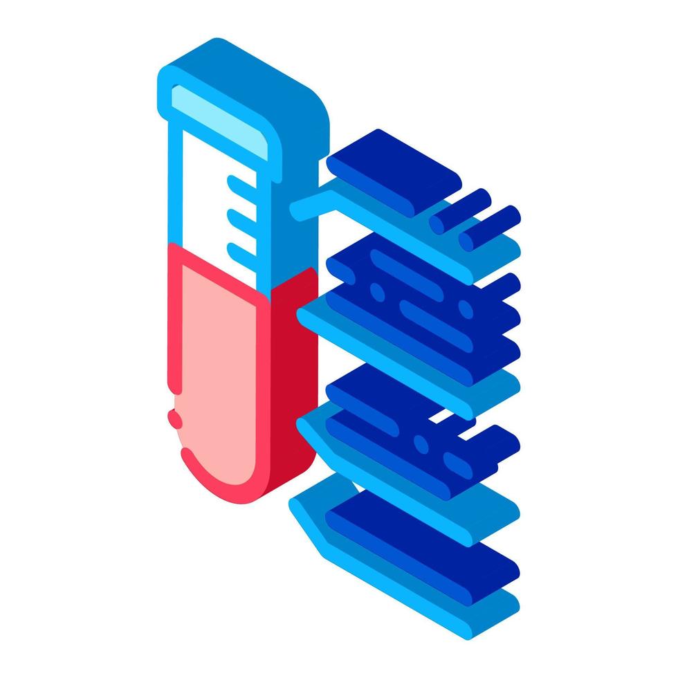 laboratorium fles isometrische icoon vector illustratie