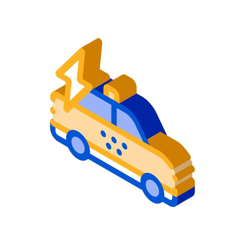 online taxi isometrische icoon vector illustratie