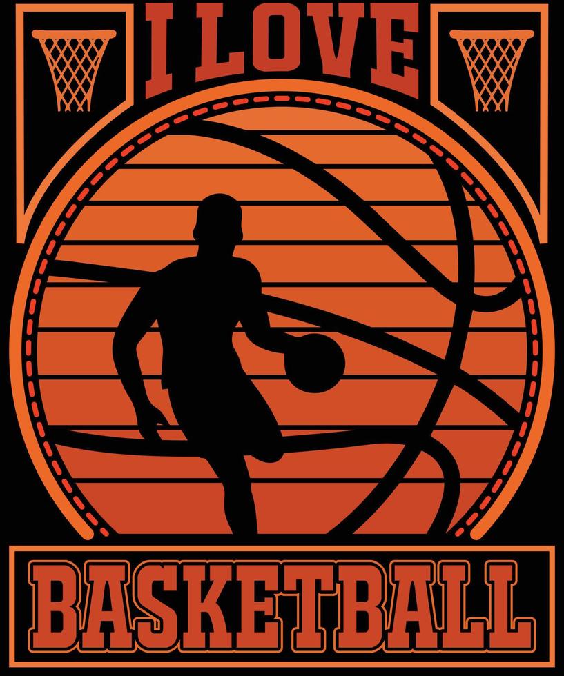 basketbal t overhemd ontwerp vector eps