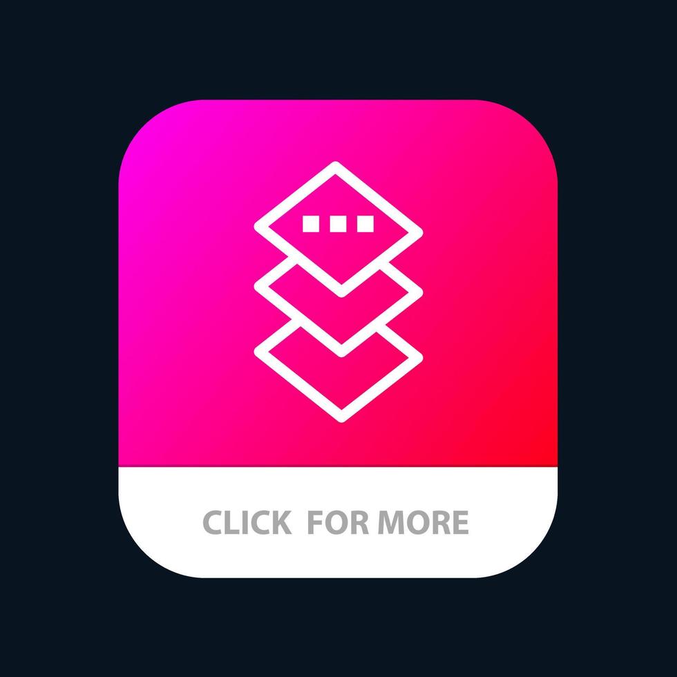ontwerp vlak plein mobiel app knop android en iOS lijn versie vector