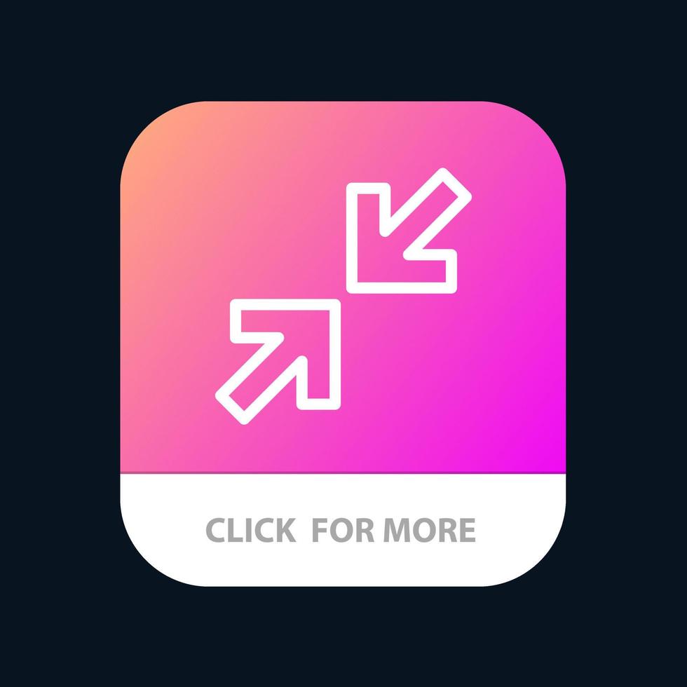 pijlen pijl zoom mobiel app knop android en iOS lijn versie vector