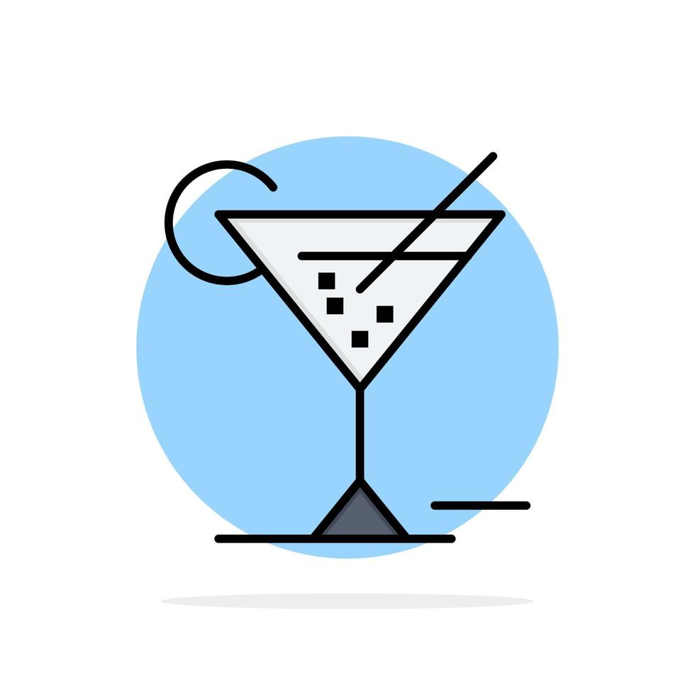 glas bril drinken hotel abstract cirkel achtergrond vlak kleur icoon vector