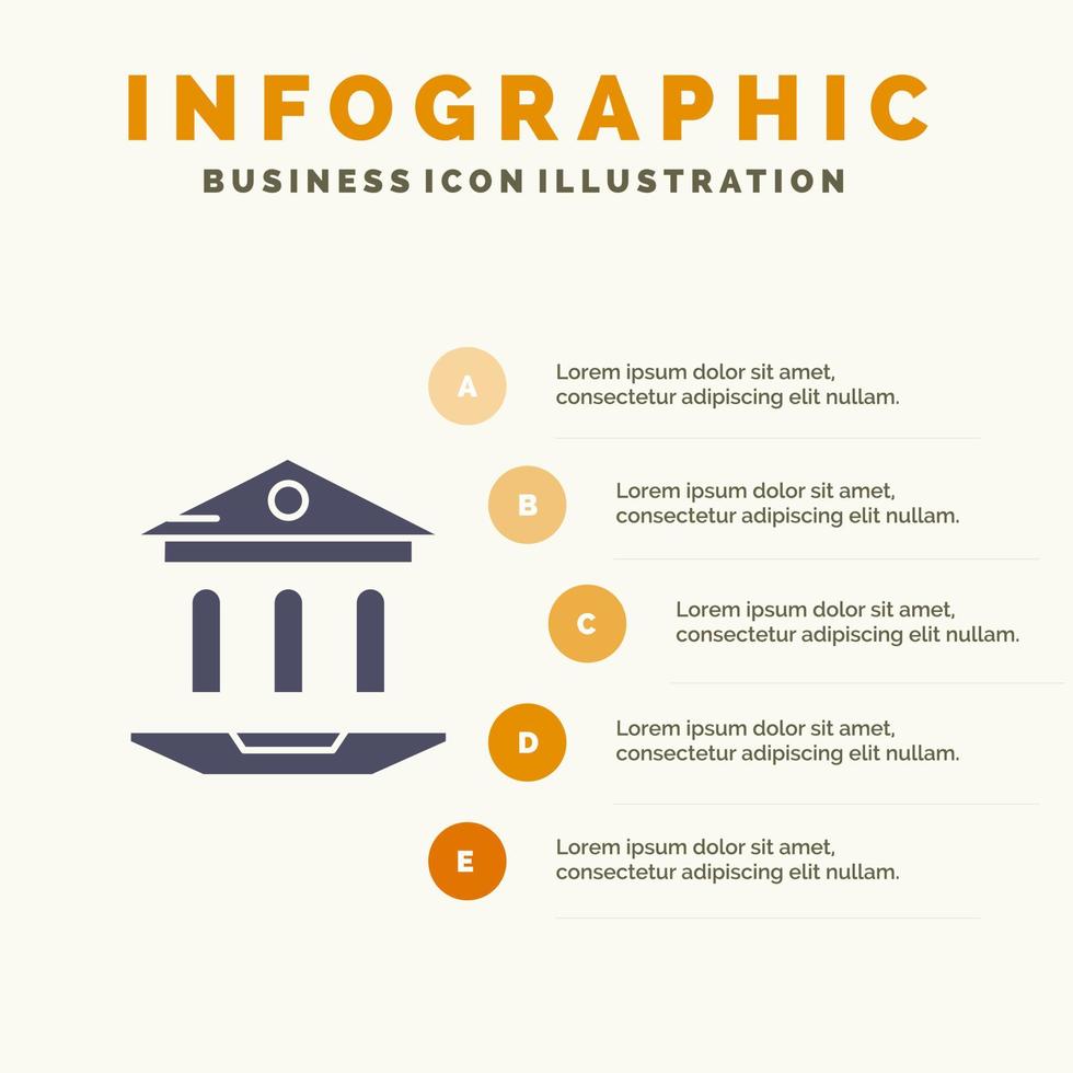 internet school- web onderwijs infographics presentatie sjabloon 5 stappen presentatie vector