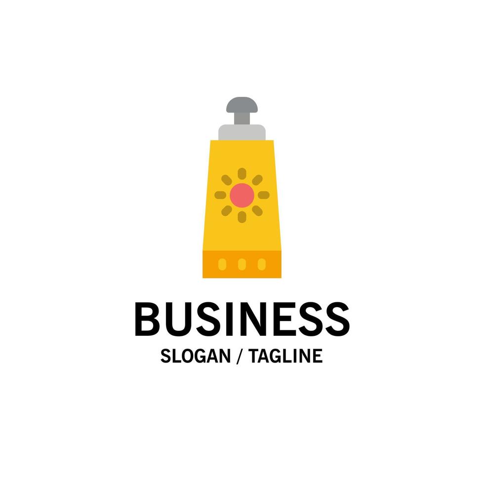 strand sunblock zonnescherm bedrijf logo sjabloon vlak kleur vector