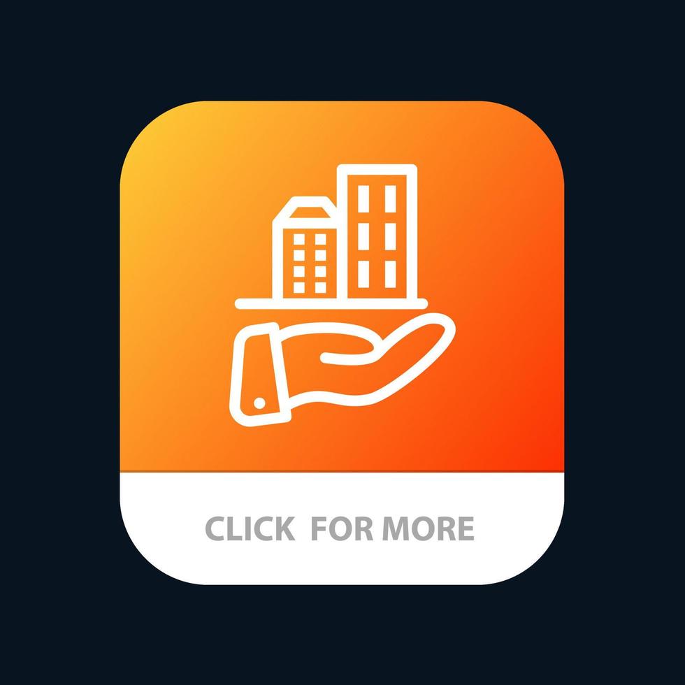 architectuur bedrijf modern duurzame mobiel app knop android en iOS lijn versie vector